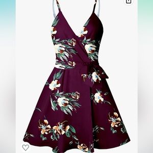 Women Floral Mini Summer Dress, Size Small